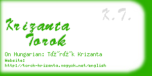 krizanta torok business card